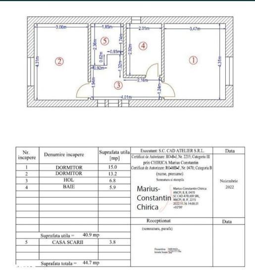 Casă cu 3 camere cu Teren 500 Mp în Măgurele