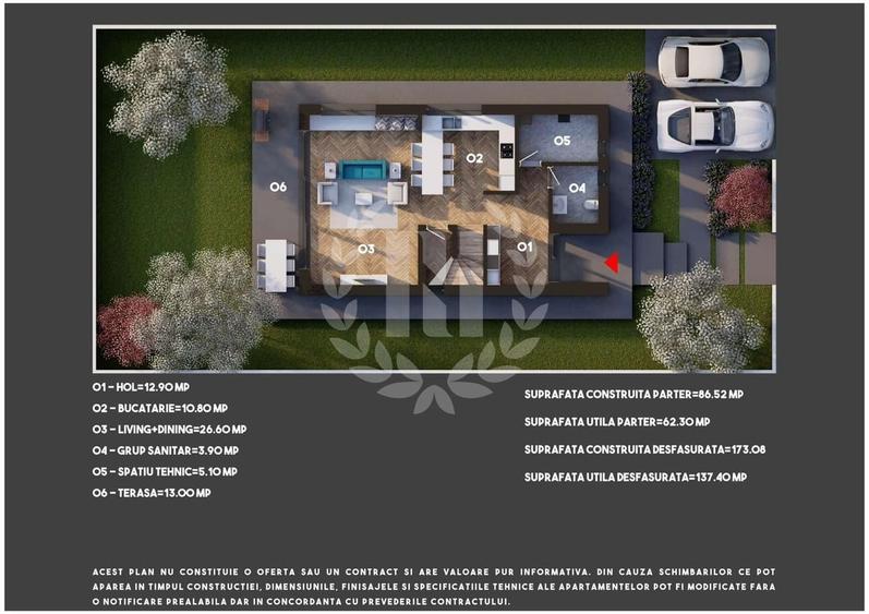 Casă cu 4 camere în Tunari