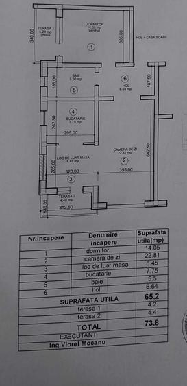 Apartament cu 2 camere decomandat în Bucium