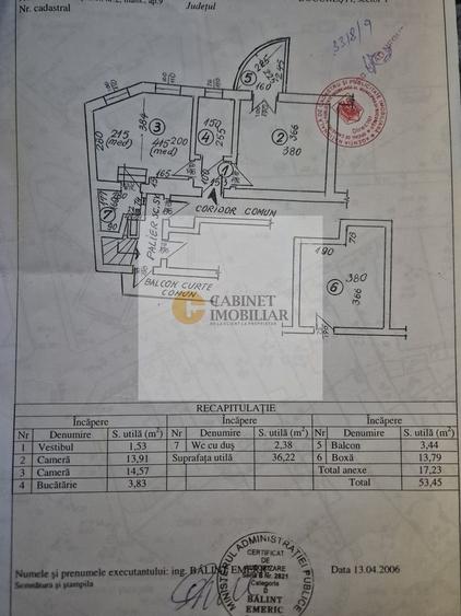 Apartament cu 2 camere semidecomandat în P-ța Victoriei