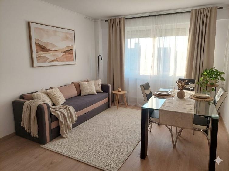 Apartament cu 2 camere semidecomandat, mobilat în P-ța Victoriei
