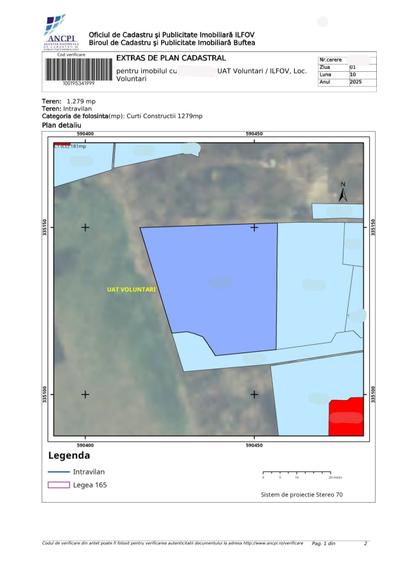 Teren Construcții intravilan de 2.4100000858307 mp, în Voluntari