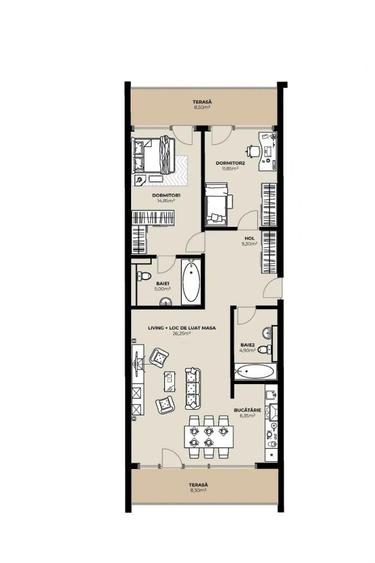 Apartament cu 3 camere semidecomandat în Mărăști — fotografia 2