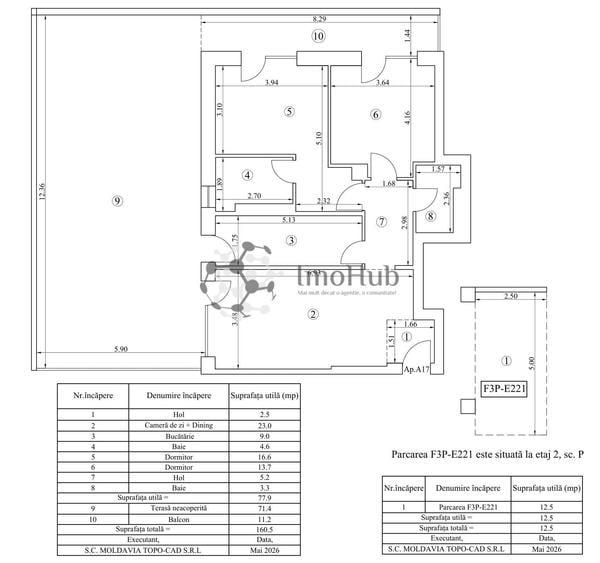 Apartament cu 3 camere semidecomandat în Tudor Vladimirescu