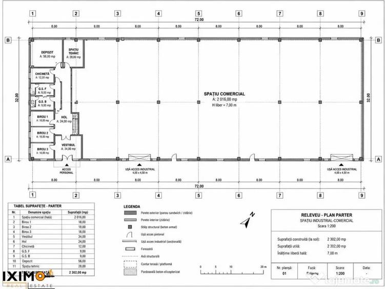 Spațiu comercial, de 2,300 mp, în Central