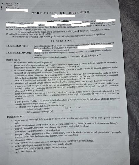 Teren de 697 mp, în Ernei