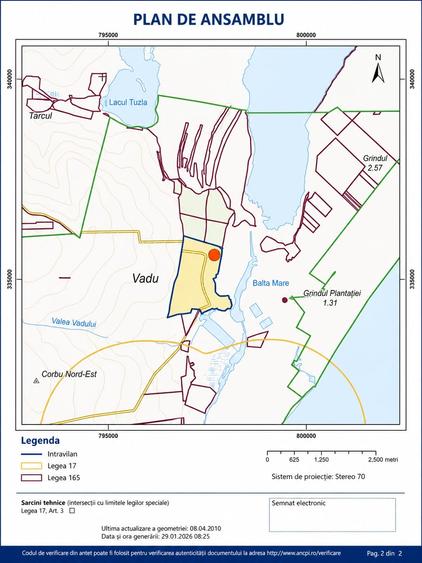 Teren Construcții intravilan de 1000 mp, în Corbu