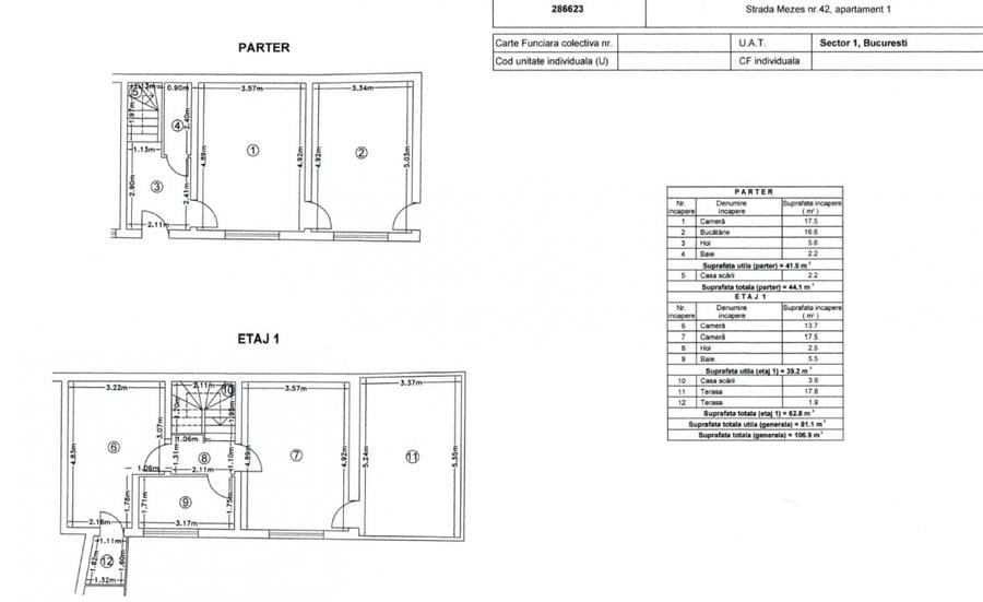 Duplex cu 3 camere cu Canalizare în Chitila