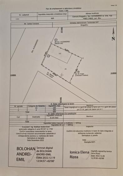 Teren Construcții intravilan de 669 mp, în Sud-Vest