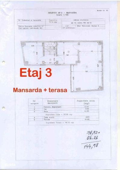 Casă cu 4 camere cu Teren 38 Mp în Tei