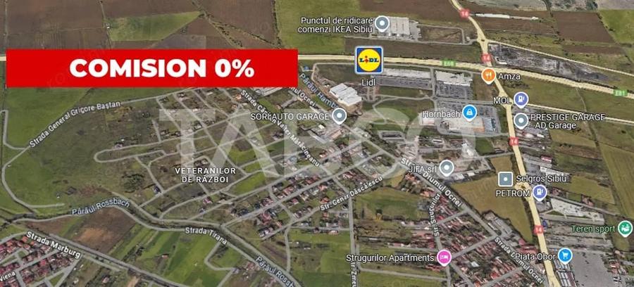 Teren intravilan de vanzare puz aviz de constructie utilitati in Sibiu - 1
