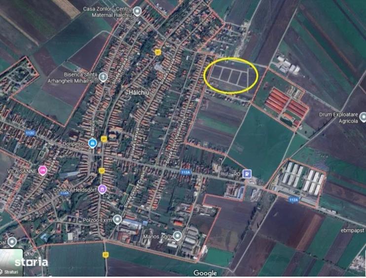 Teren Construcții intravilan de 502 mp, în Hălchiu