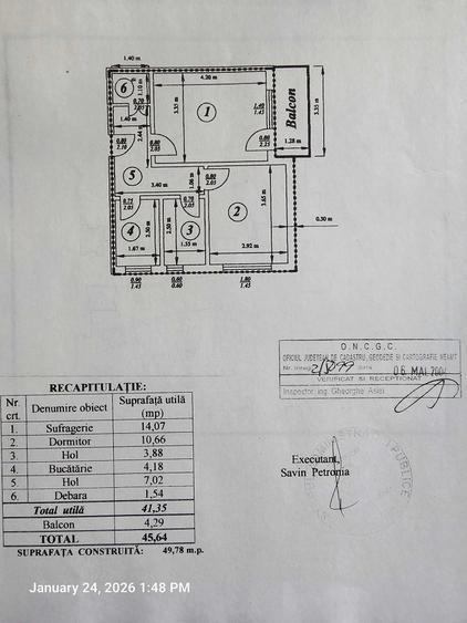 Apartament cu 2 camere decomandat în Central