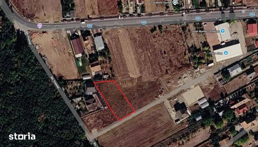 Teren de 1462 mp, în Grădiștea