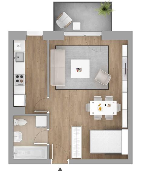 Apartament decomandat în Costin Georgian
