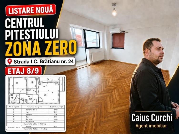 Apartament cu 2 camere decomandat în Central