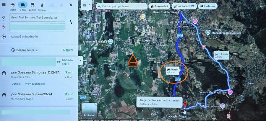 Teren Construcții intravilan de 6315 mp, în Bârnova