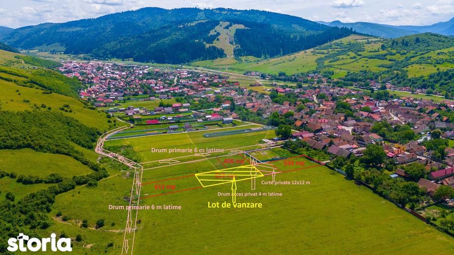 Teren de 612 mp, în Tărlungeni