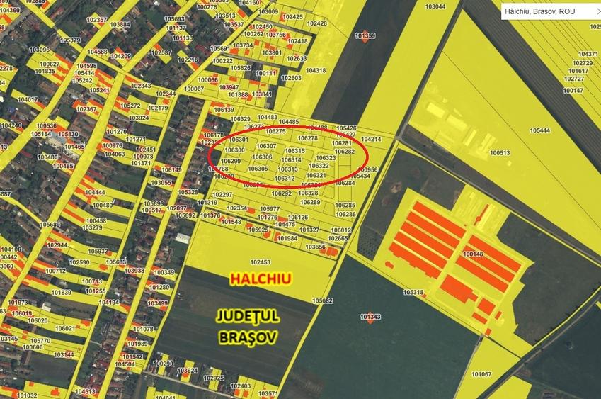 Teren Construcții intravilan de 605 mp, în Hălchiu