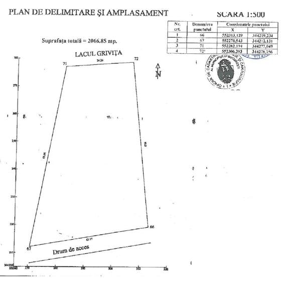 Teren Construcții intravilan de 2066 mp, în Dămăroaia