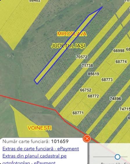 Teren agricol extravilan de 5082 mp, în Miroslava