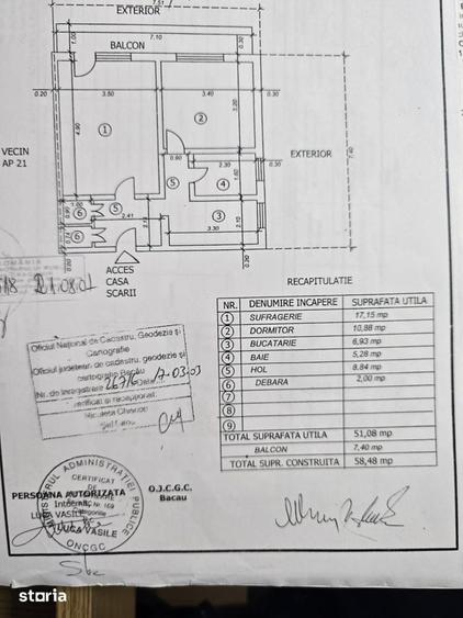 Apartament cu 2 camere în Cornișa