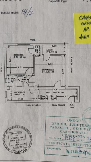Apartament cu 2 camere decomandat în Central