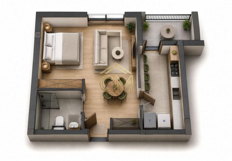 Apartament cu 5 camere decomandat în Cristian