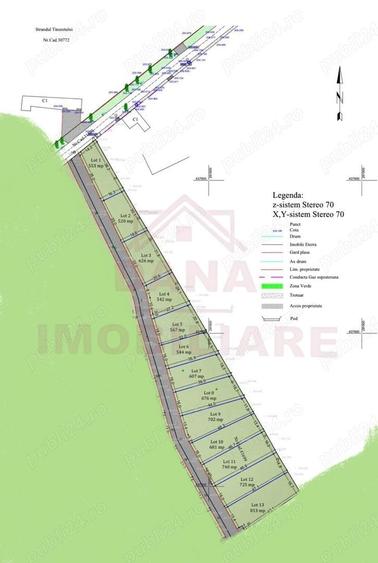 Teren Construcții intravilan de 601 mp, în Nord-Vest