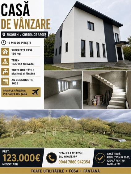 Casă cu 3 camere în Băiculești