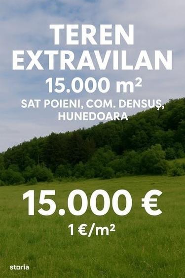 Teren de 15000 mp, în Densuș