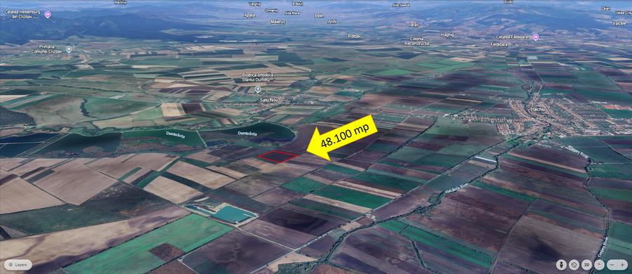 Teren agricol extravilan de 48100 mp, în Hălchiu