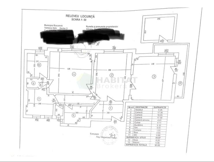 Apartament cu 3 camere în Centrul Civic