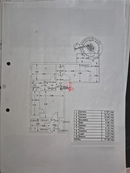Apartament cu 3 camere semidecomandat în Colentina