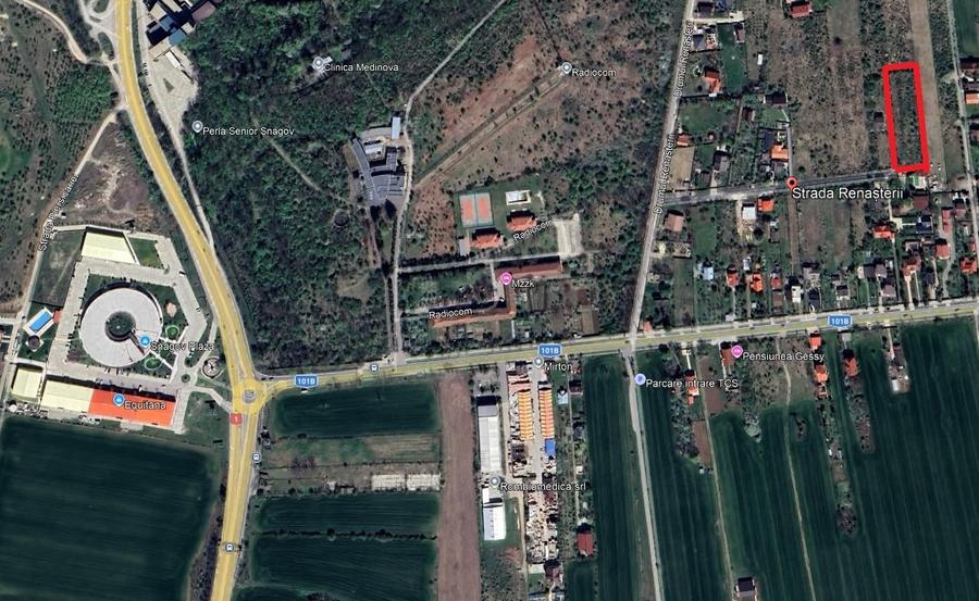 Teren Construcții intravilan de 1852 mp, în Snagov
