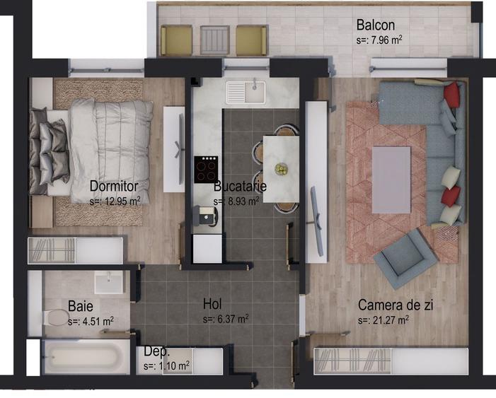 Apartament 2 camere  finalizat - 1