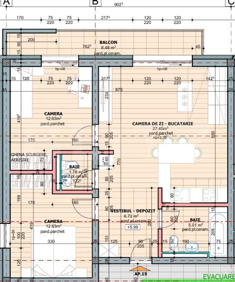 Apartament cu 3 camere decomandat în Tudor