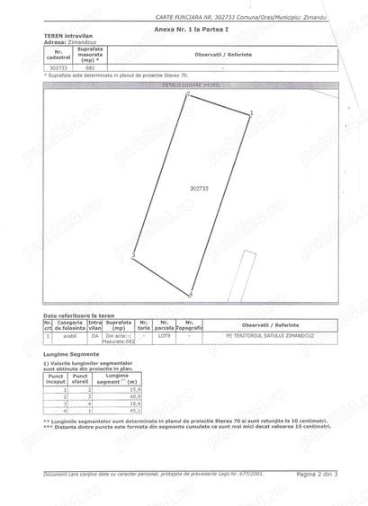Teren de 682 mp, în Exterior Vest