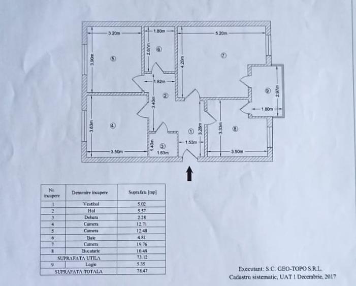 Apartament cu 3 camere decomandat în 1 Decembrie