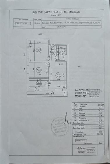 Apartament cu 2 camere decomandat în Preajba