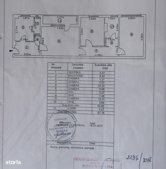 Apartament cu 3 camere decomandat în Brâncoveanu