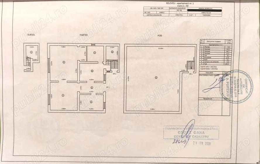 Apartament cu 3 camere semidecomandat în Traian