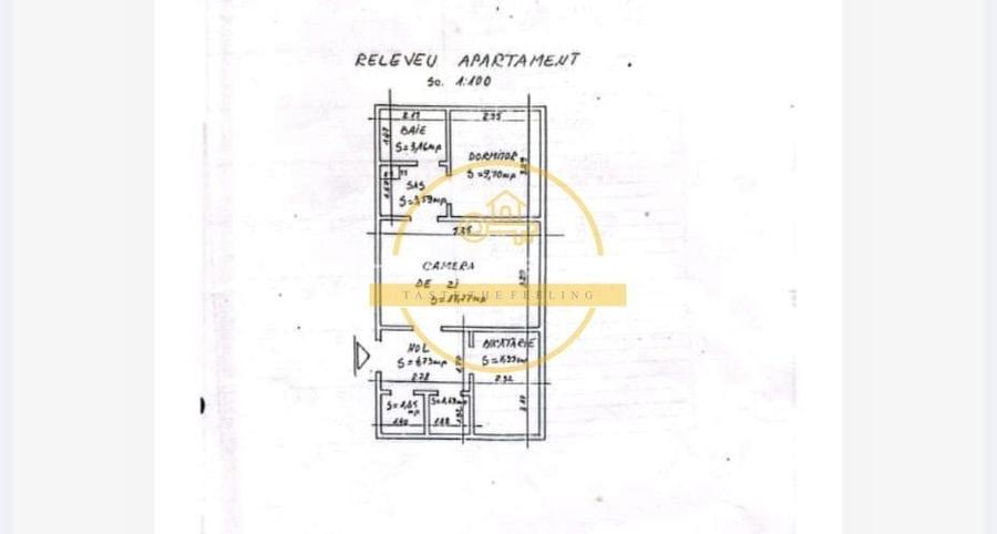 Apartament cu 2 camere semidecomandat, mobilat în Central