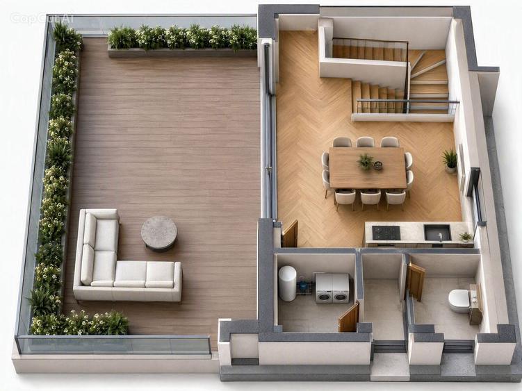Duplex cu 4 camere cu Canalizare în Andrei Mureșanu