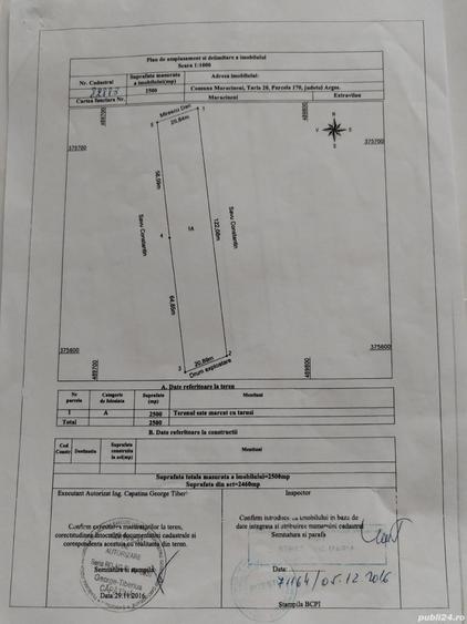 Teren de 122 mp, în Mărăcineni