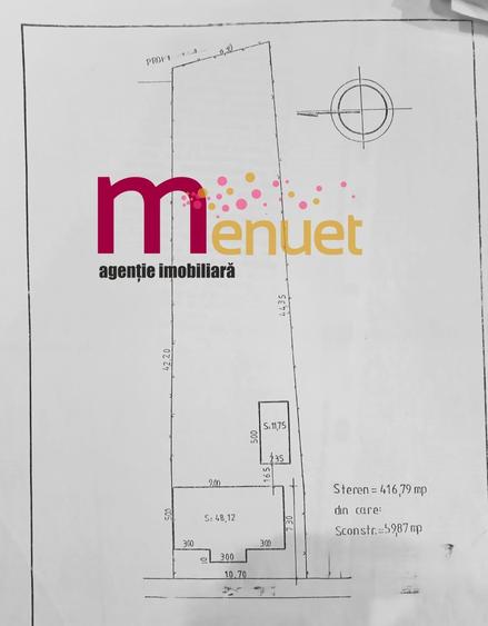 Teren Construcții intravilan de 417 mp, în Carierei