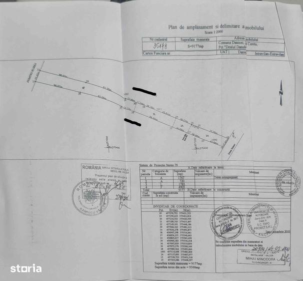 Teren de 9177 mp, în Dănicei