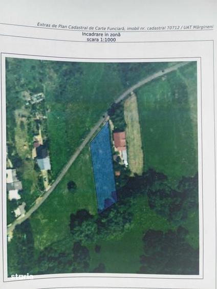 Teren de 3500 mp, în Mărgineni