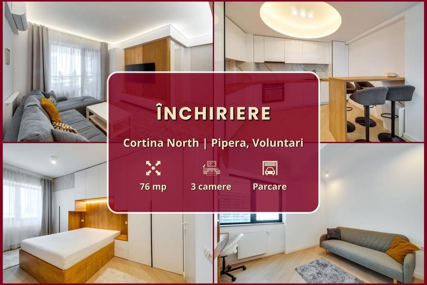 Apartament cu 3 camere decomandat, mobilat în Pipera