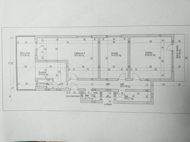 Apartament cu 3 camere decomandat în Malul Mureșului